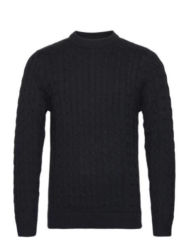 Slhryan Structure Crew Neck Tops Knitwear Round Necks Black Selected H...