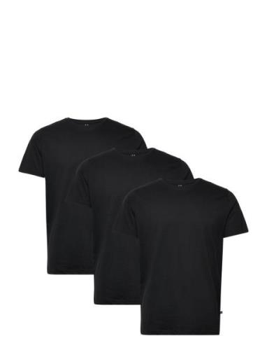 Majermane 3-Pack Tops T-shirts Short-sleeved Black Matinique