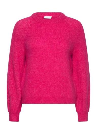 Vijamina O-Neck L/S Knit Top - Tops Knitwear Jumpers Pink Vila