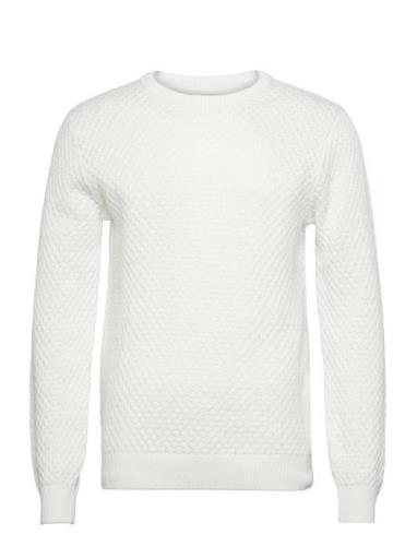 Sdclive Ls Tops Knitwear Round Necks White Solid