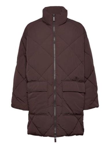 Slfheidi Puffer Jacket B Tikkitakki Brown Selected Femme