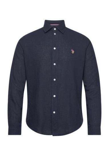 Uspa Shirt Bolt Men Tops Shirts Casual Blue U.S. Polo Assn.