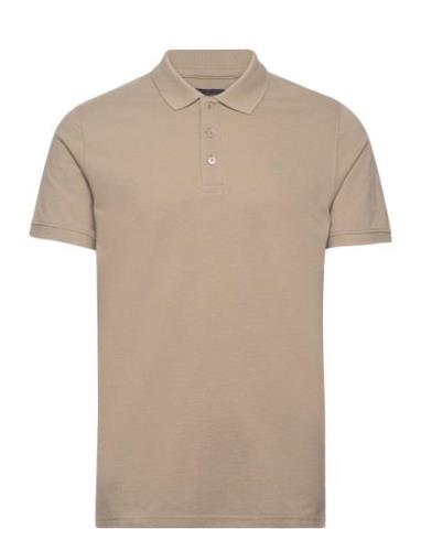 Mapoleo Melange Tops Polos Short-sleeved Beige Matinique