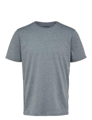 Slhaspen Ss O-Neck Tee Noos Tops T-shirts Short-sleeved Grey Selected ...