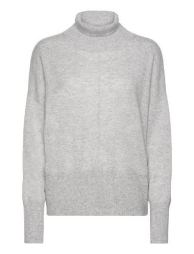 Mirjam Cashmere Sweater Tops Knitwear Turtleneck Grey Balmuir