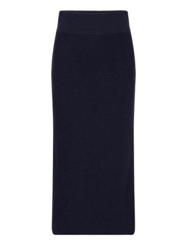 Edmee Knit Skirt Polvipituinen Hame Navy Andiata