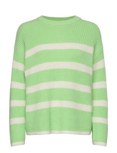 Slfbloomie Ls Knit O-Neck Noos Tops Knitwear Jumpers Green Selected Fe...