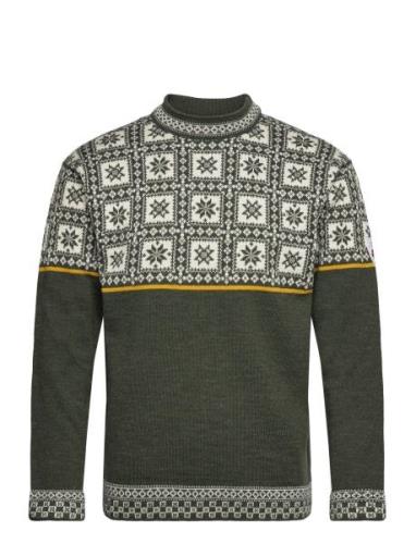 Tyssøy Masc Sweater Tops Knitwear Round Necks Khaki Green Dale Of Norw...