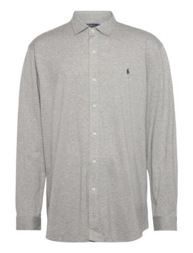 Jersey Shirt Tops Shirts Casual Grey Polo Ralph Lauren
