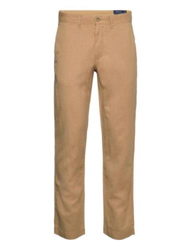 Straight Fit Linen-Cotton Pant Bottoms Trousers Chinos Beige Polo Ralp...