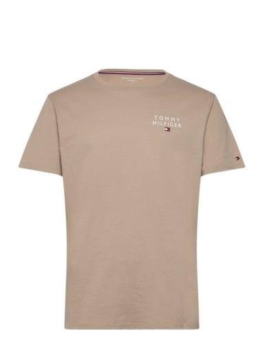 Cn Ss Tee Logo Tops T-shirts Short-sleeved Beige Tommy Hilfiger