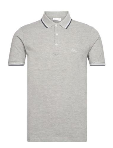 Polo Shirt W?. Contrast Piping Tops Polos Short-sleeved Grey Lindbergh