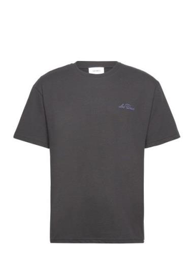 Crew T-Shirt Tops T-shirts Short-sleeved Black Les Deux