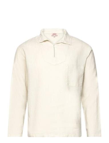 Linen Fisherman's Smock Héritage Tops Shirts Casual Cream Armor Lux