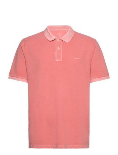 Sunfaded Pique Ss Rugger Tops Polos Short-sleeved Pink GANT