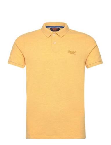 Classic Pique Polo Tops Polos Short-sleeved Yellow Superdry
