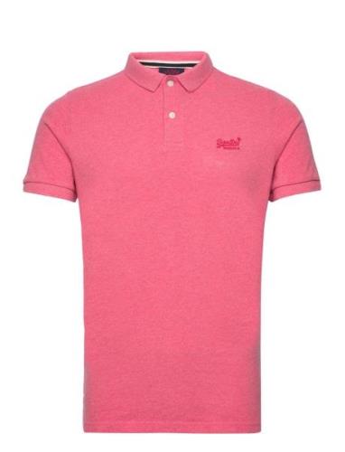 Classic Pique Polo Tops Polos Short-sleeved Pink Superdry