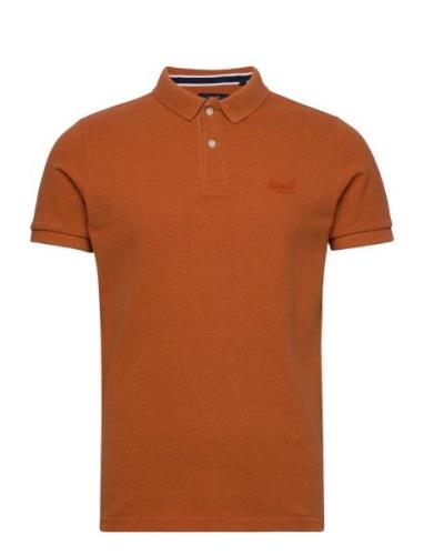 Classic Pique Polo Tops Polos Short-sleeved Orange Superdry