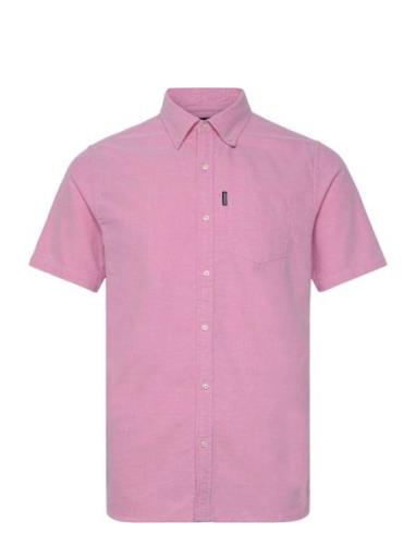 Vintage Oxford S/S Shirt Tops Shirts Short-sleeved Pink Superdry