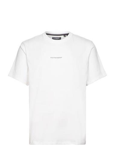 Code Surplus Logo Tee Tops T-shirts Short-sleeved White Superdry