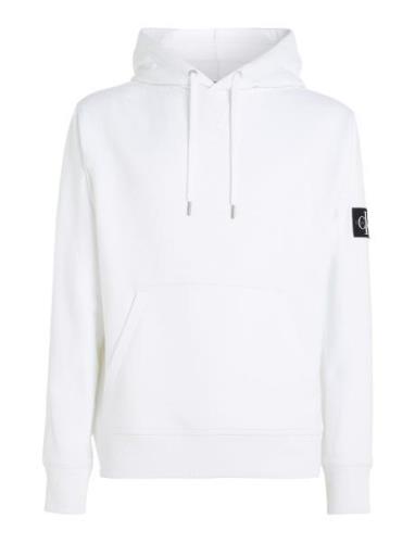 Badge Hoodie Tops Sweat-shirts & Hoodies Hoodies White Calvin Klein Je...