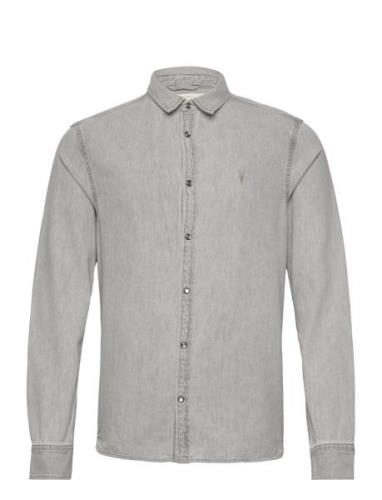 Gleason Ls Shirt Tops Shirts Casual Grey AllSaints