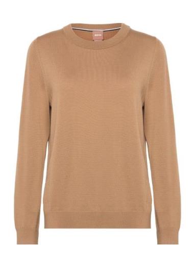 Feganasi Tops Knitwear Jumpers Beige BOSS