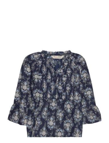 Tessa Blouse Tops Blouses Long-sleeved Blue ODD MOLLY