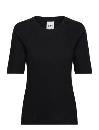 Sawyer - Linen Mix Tops T-shirts & Tops Short-sleeved Black Day Birger...