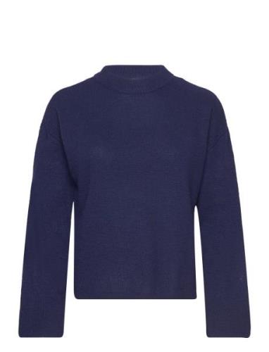 Yasfrido Ls Wide Knit Pullover S. Noos Tops Knitwear Jumpers Blue YAS