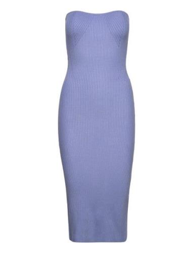 Knitted Tube Dress Polvipituinen Mekko Blue Gina Tricot