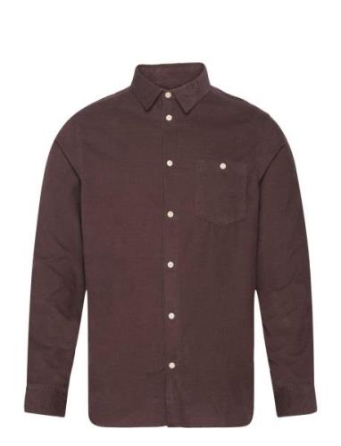 Regular Fit 26-Wales Corduroy Shir Tops Shirts Casual Burgundy Knowled...