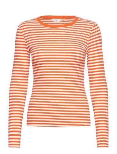 Ludmilla Ls Tee Gots Tops T-shirts & Tops Long-sleeved Orange Basic Ap...
