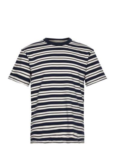 Akkikki Noos Stripe Tee Tops T-shirts Short-sleeved Navy Anerkjendt