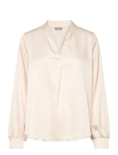 Frviline Bl 1 Tops Blouses Long-sleeved Cream Fransa