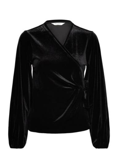 Daniapw Bl Tops Blouses Long-sleeved Black Part Two