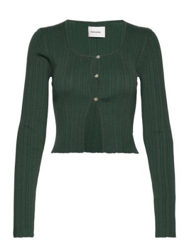 Ana Knit Cardigan Tops Knitwear Cardigans Green HOLZWEILER