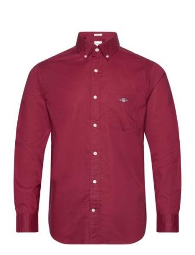 Reg Classic Poplin Shirt Tops Shirts Casual Burgundy GANT