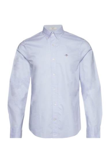 Slim Poplin Shirt Tops Shirts Casual Blue GANT