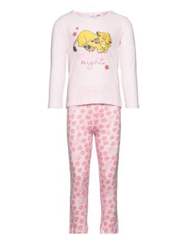 Pyjama Long Pyjamasetti Pyjama Pink Løvernes Konge