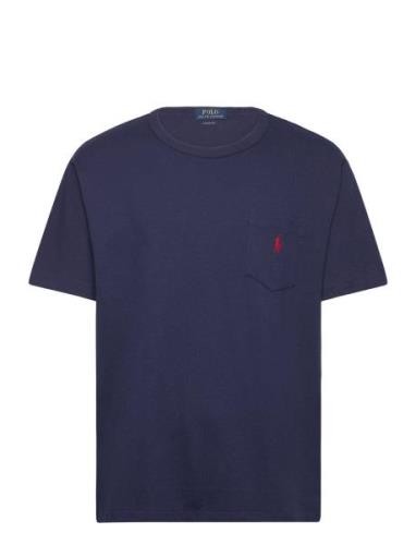10/1 Jersey-Ssl-Tsh Tops T-shirts Short-sleeved Navy Polo Ralph Lauren