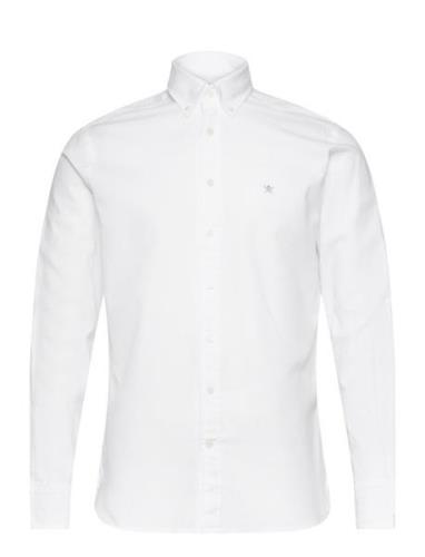 Garment Dyed Oxford Tops Shirts Casual White Hackett London