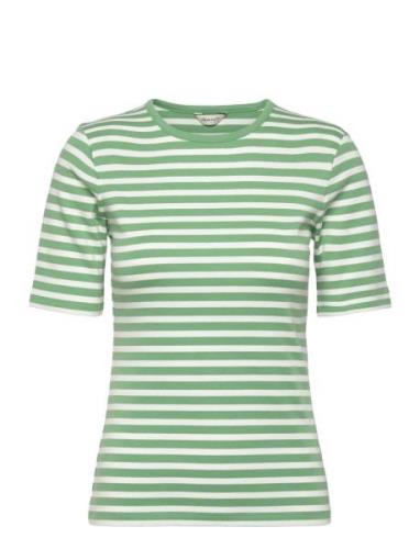 Slim Striped 1X1 Ribbed Ss T-Shirt Tops T-shirts & Tops Short-sleeved ...