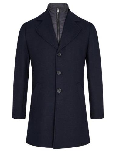 Bs Portmore Slim Fit Coat Villakangastakki Pitkä Takki Navy Bruun & St...