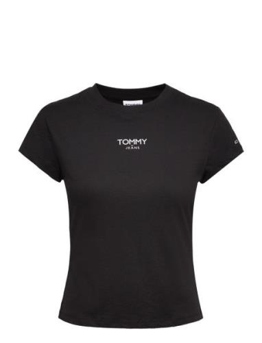 Tjw Bby Essential Logo 1 Ss Tops T-shirts & Tops Short-sleeved Black T...