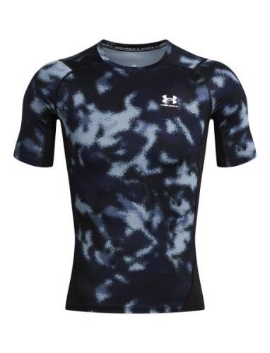 Ua Hg Armour Printed Ss Sport T-shirts Short-sleeved Blue Under Armour