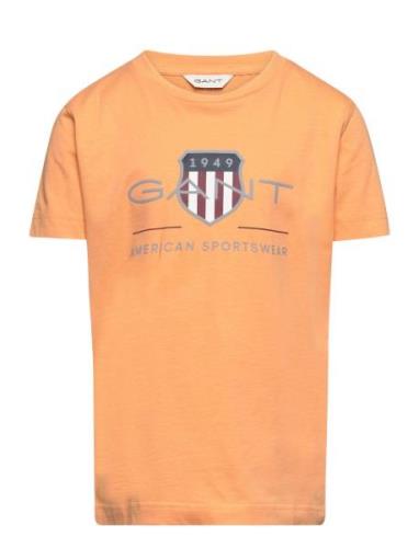 Archive Shield Ss T-Shirt Tops T-shirts Short-sleeved Orange GANT