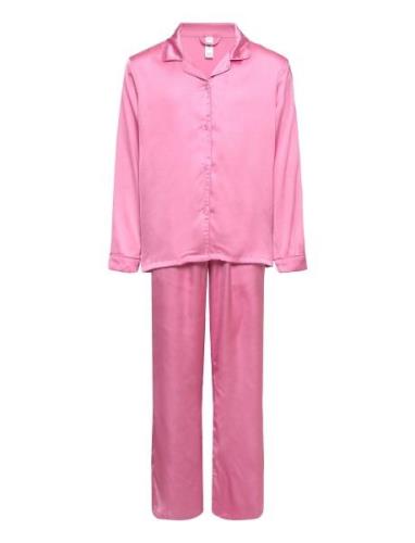 Pajama Satin Pyjamasetti Pyjama Pink Lindex