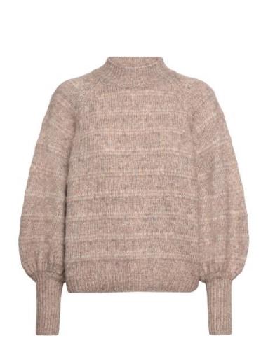 Onlcelina Ls High Pullover Knt Noos Tops Knitwear Jumpers Beige ONLY