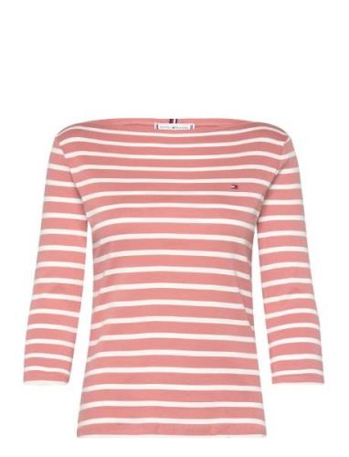 New Cody Slim Boat-Nk 3/4Slv Tops T-shirts & Tops Long-sleeved Orange ...